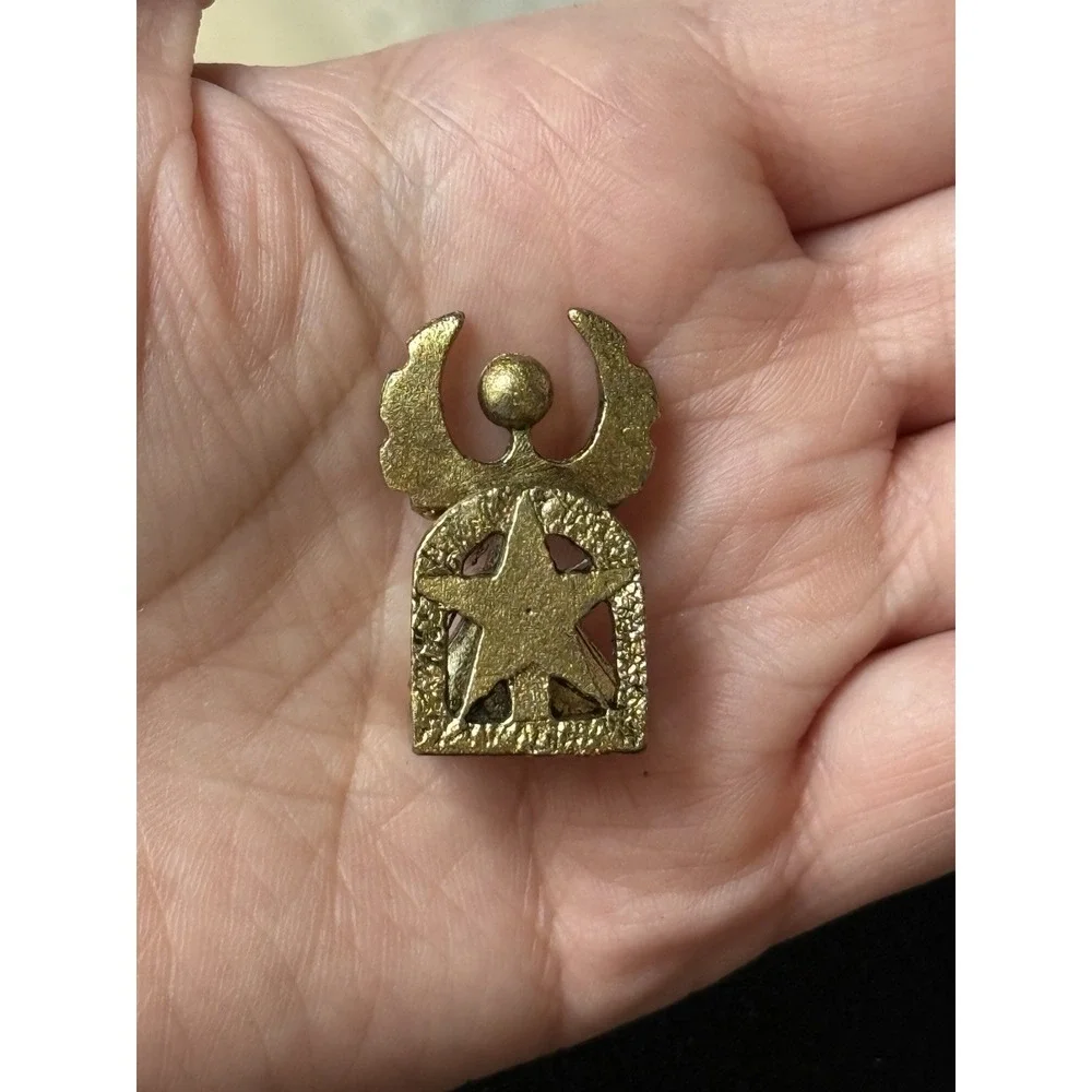 Vintage Metzke Designs Brass Angel Place Card Holders 1981 Set of 11
